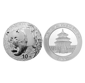 2002年1盎司熊猫银币