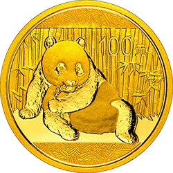 2015版熊猫金银纪念币7.776克（1/4盎司）圆形金质纪念币背面图案