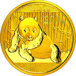 2015版熊猫金银纪念币15.552克（1/2盎司）圆形金质纪念币背面图案