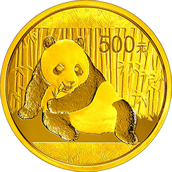 2015版熊猫金银纪念币31.104克（1盎司）圆形金质纪念币背面图案