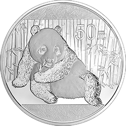 2015版熊猫金银纪念币155.52克（5盎司）圆形银质纪念币背面图案
