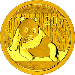 2015版熊猫金银纪念币1.555克（1/20盎司）圆形金质纪念币背面图案