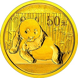 2015版熊猫金银纪念币3.110克（1/10盎司）圆形金质纪念币背面图案